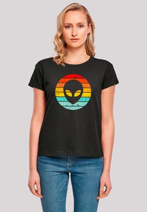 ALIEN RETRO SONNENUNTERGANG - Print T-shirt - schwarz