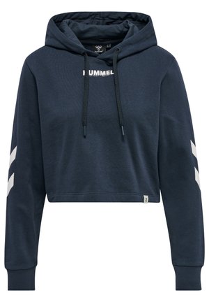 Hummel HMLLEGACY CROPPED  - Kapuzenpullover - blue nights