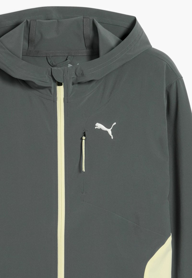 Puma FLEX STRETCH - Sportovní bunda - galactic gray-apple spritz