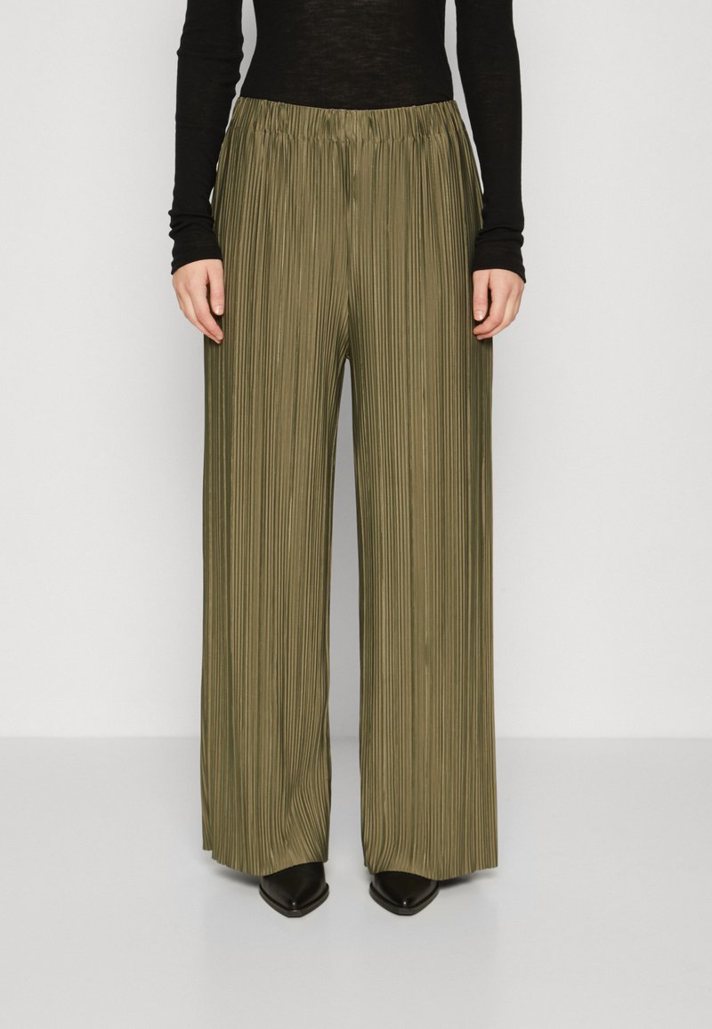 Samsøe Samsøe - UMA TROUSERS - Kelnės - dusty olive, Padidinti