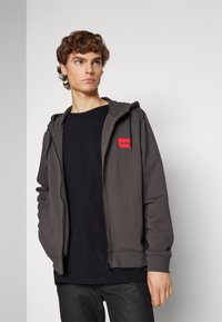 HUGO DAPLE - Felpa con zip - dark grey