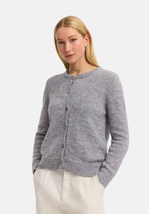 bugatti MIT RUNDHALS & KNOPFLEISTE - Strickjacke - grau