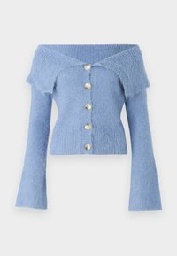 OFF SHOULDER CARDIGAN - Cardigan - blue