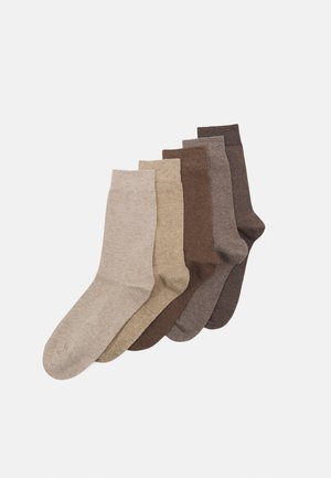 5PACK - Kojinės - light brown