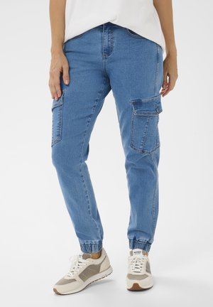 BPKAROLINA  - Cargobroek - washed blue denim