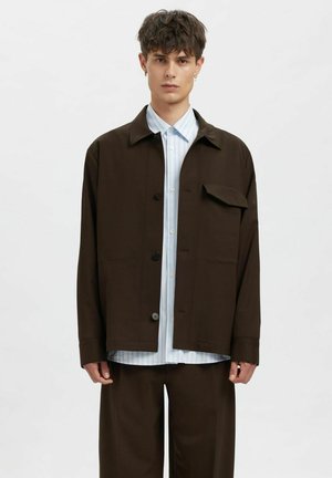 OVER RELAXED FIT - Let jakke / Sommerjakker - dark brown melange