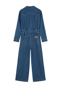 Ολόσωμη φόρμα από denim με μακριά μανίκια, ελαστική μέση, φαρδιά μπατζάκια και δύο πίσω τσέπες με κεντημένα μοτίβα W και δερμάτινο λογότυπο.