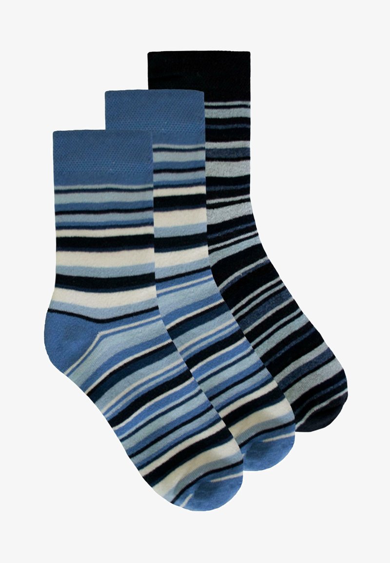 Normani RINGLET THERMAL SOCKS 3 PACK - Socken - blue black offwhite