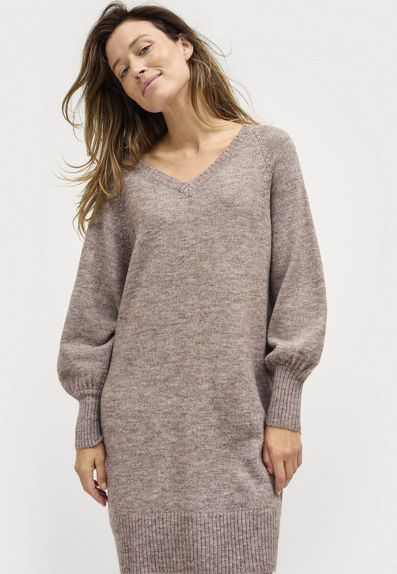 Ellos Collection KLEID - Gebreide jurk - beige