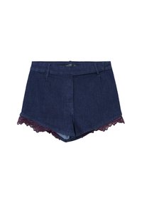 INSERTO PIZZO - Shorts di jeans - blu denim scuro