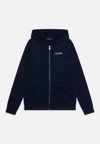 Guess - JUNIOR ZIP UP HOODED ACTIVE CORE - Športna jopa s kapuco na zadrgo - deck blue Miniaturna slika 1