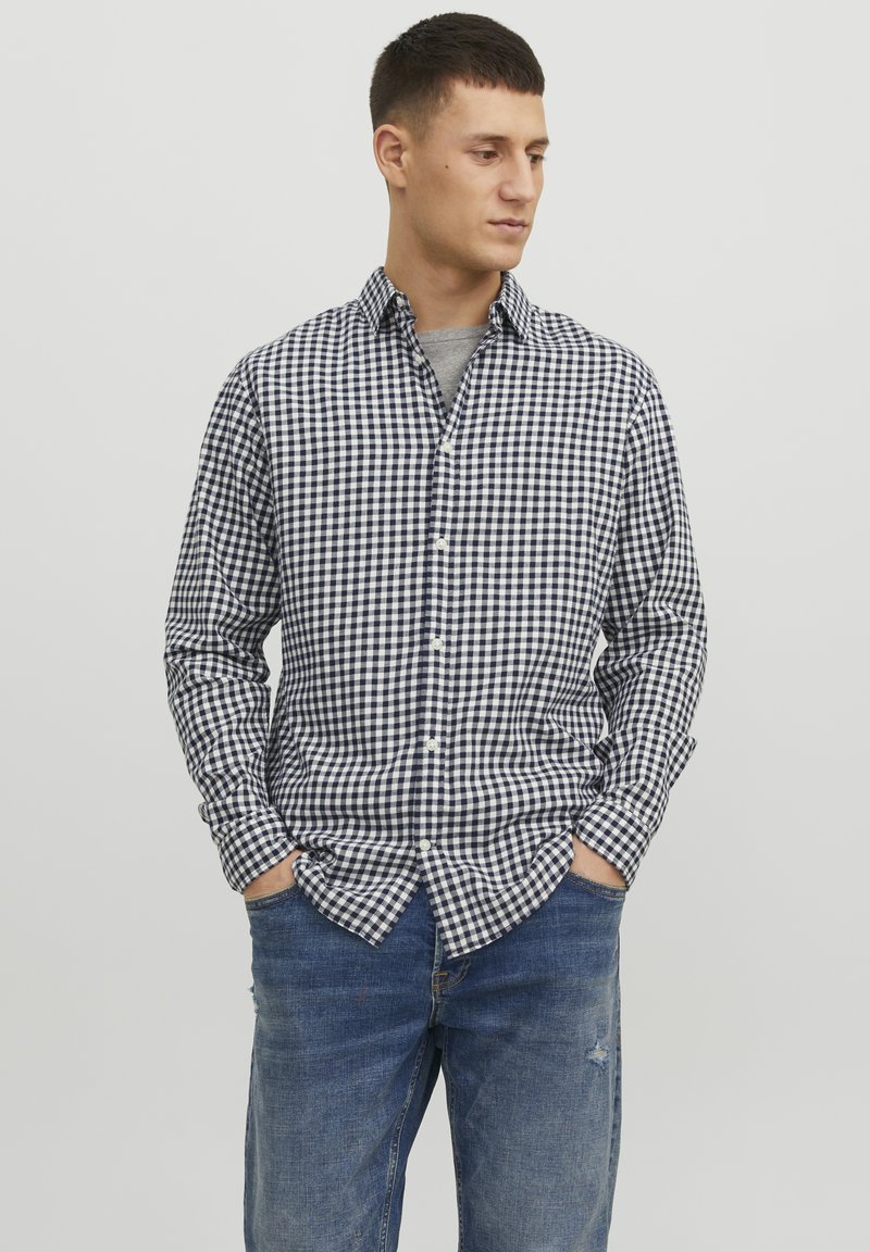 Jack & Jones - JJEGINGHAM SHIRT - Shirt - cloud dancer, Enlarge