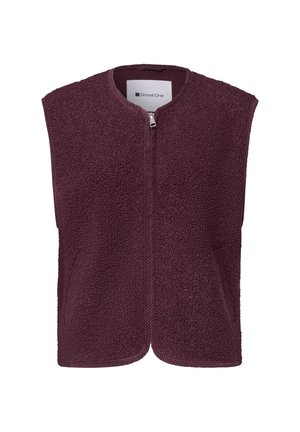 Street One, TEDDY-WESTE MIT ZIPPER UND CORDDETAILS - Veste sans manches - rustic rouge
