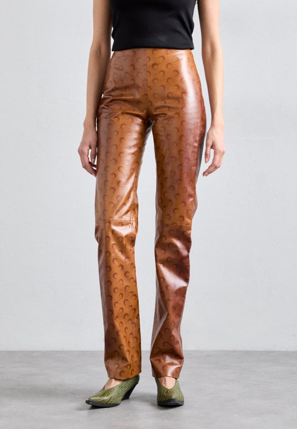 MOON AIRBRUSHED WIDE LEG PANTS - Lederhose