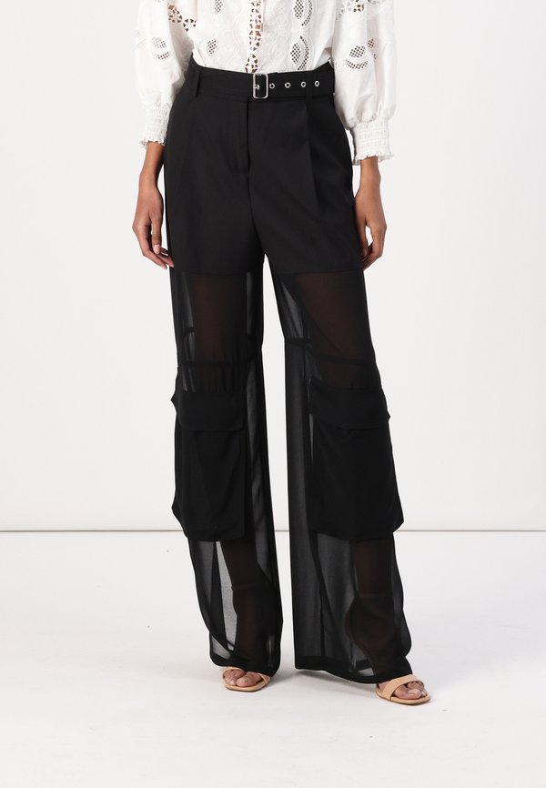 RIVER PANTALONE TINTO FILO CON GEORGETTE - Stoffhose