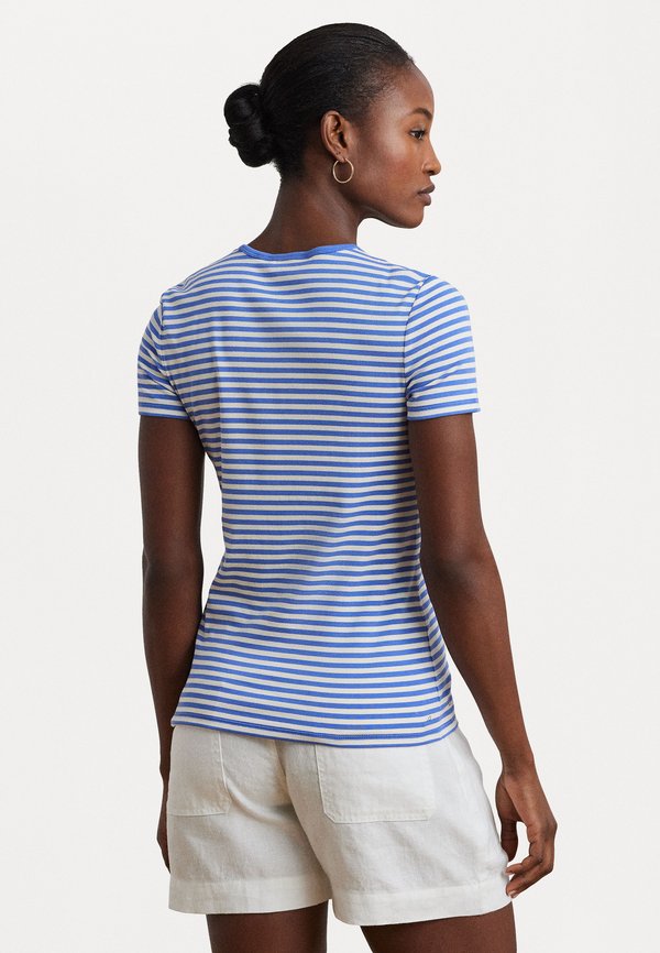 STRIPED STRETCH COTTON CREWNECK TEE - Print T-shirt2