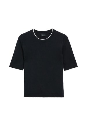 s.Oliver, STRICKPULLOVER - T-shirt imprimé - schwarz