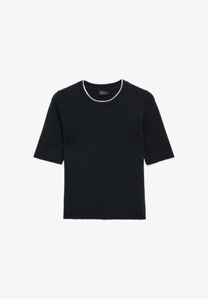 s.Oliver, STRICKPULLOVER - T-shirt imprimé - schwarz