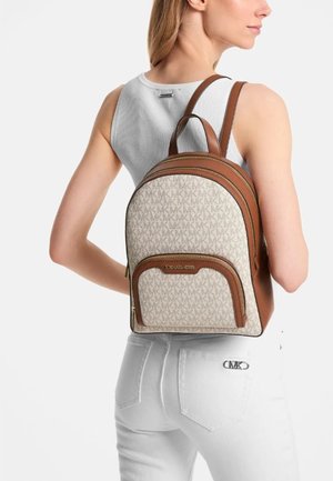 Michael Kors, JAYCEE_DOUBLE ZIP_LEATHER UNISEX - Batoh - vanilla brown