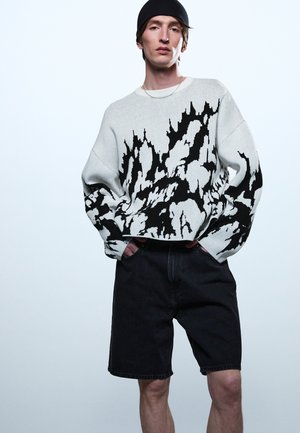 Weekday GALAXY LOOSE - Shorts di jeans - tuned black