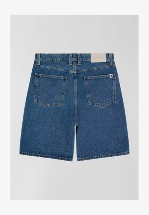 Edwin, SHORTS E BERMUDA UOMO EDWIN I034928.01.J9 TYRREL SHORT MID MARBLE WASH - Shorts di jeans - blu