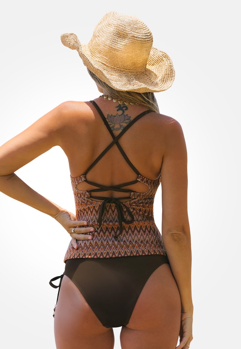CUPSHE Tankini da donna Set due pezzi costume da bagno girocollo