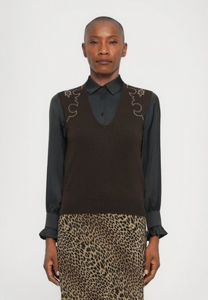 VICKY - Vest - dark chocolate