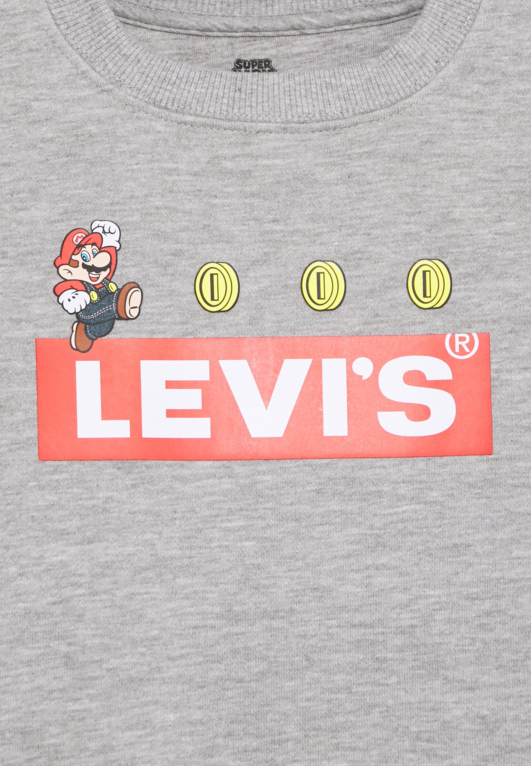 Levi's® MARIO COIN CREWNECK Sweater grey heathergrijs Levi's® MARIO COIN CREWNECK Sweater grey heathergrijs