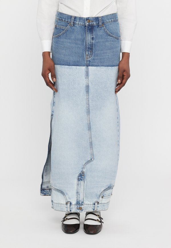 MIRROR EFFECT SKIRT - Denim skirt