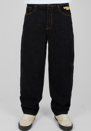 Homeboy X-TRA BAGGY - Relaxed fit jeans - washed black tabacco