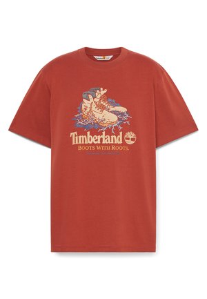 Timberland Print T-shirt - burnt henna