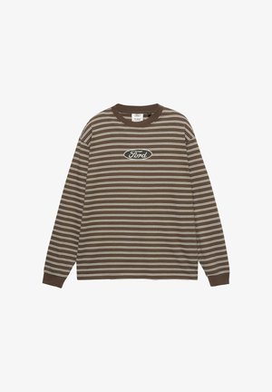 FORD STRIPED - T-shirt à manches longues - brown