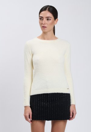 INFLUENCER, INFLUENCER PULLOVER CREW-NECK FLUFFY PULL - Pullover - ivory