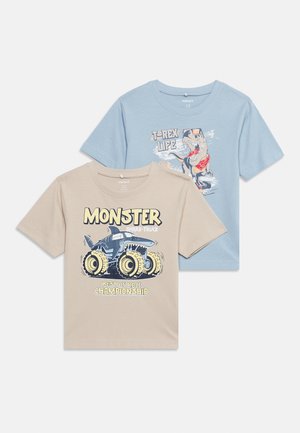 Name it, NMMVANYO 2 PACK - T-shirt print - blue fog/chateau gray