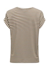 ONLY Moster dames-O-hals top, set van 2, basic korte mouw ronde hals shirt, regular fit top, zomerstrepen, blauw, roze, groen, zwart, XS, S, M, L, XL, XXL, S