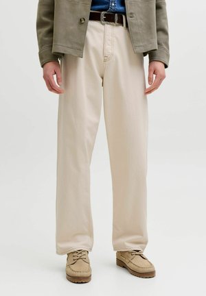 Jack & Jones BAGGY FIT JEANS JJIALEX JJORIGINAL AKM 293 BAGGY FIT JEANS - Jean baggy - ecru
