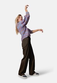 LABDIP HIGH WAIST LONG WIDE  - Broek - chocolat