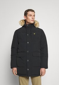 Lyle & Scott HEAVYWEIGHT LONGLINE PUFFER JACKET - Casaco de inverno - jet black