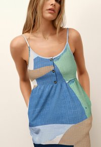 Next BUTTON DOWN CAMI SUMMER - Vestido camisero - blue abstract