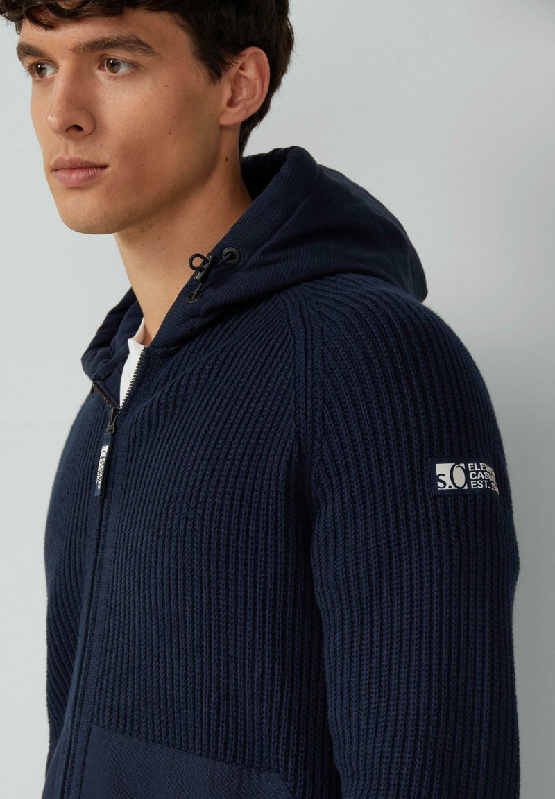 Strickjacke navy/dunkelgrün