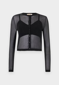 SHEER CROP CARDI - Cardigan - black