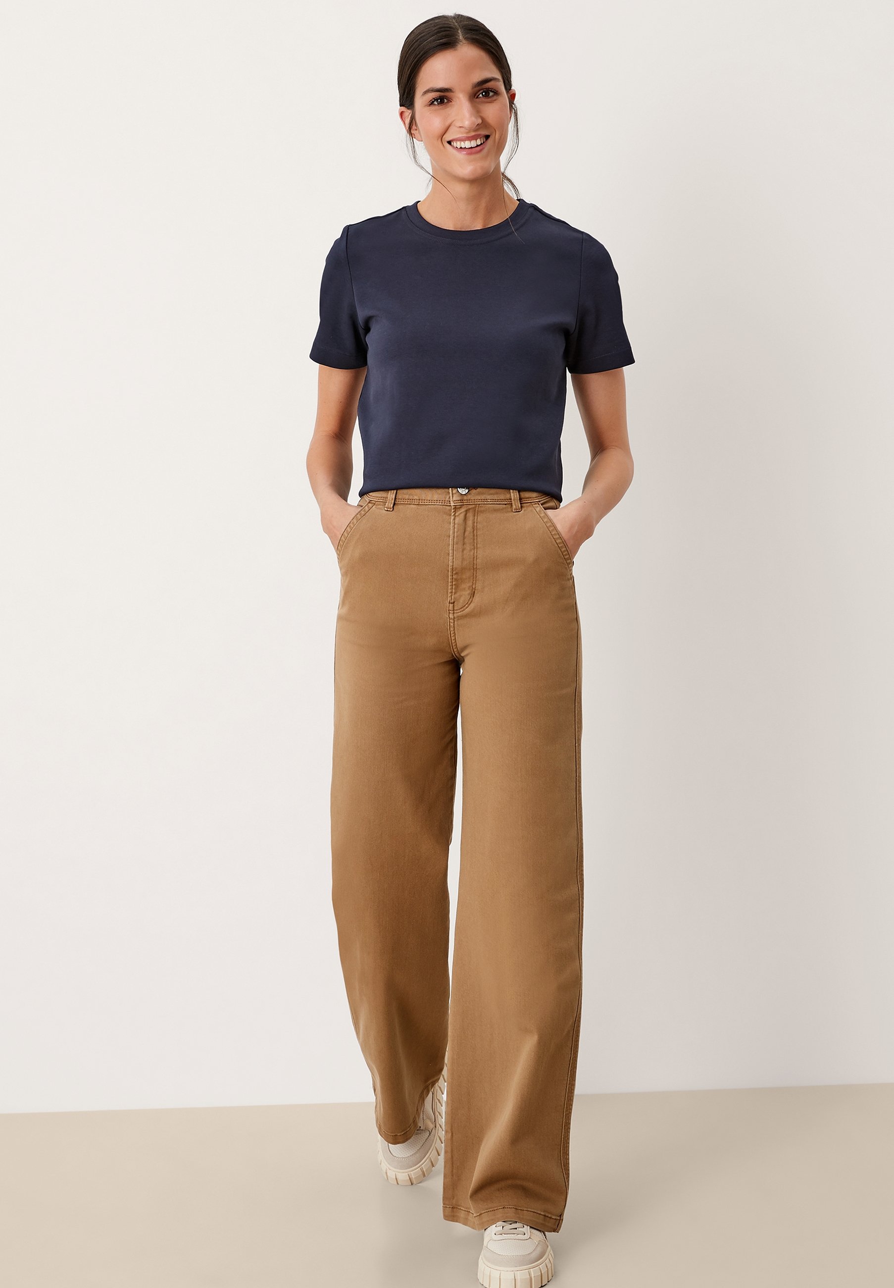 s.Oliver WIDE LEG - Jeans a zampa - caramel/délavé - Zalando