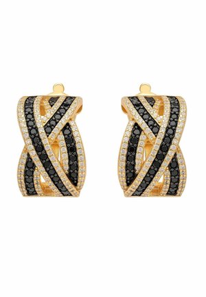 CROSSOVER HOOP - Earrings - black