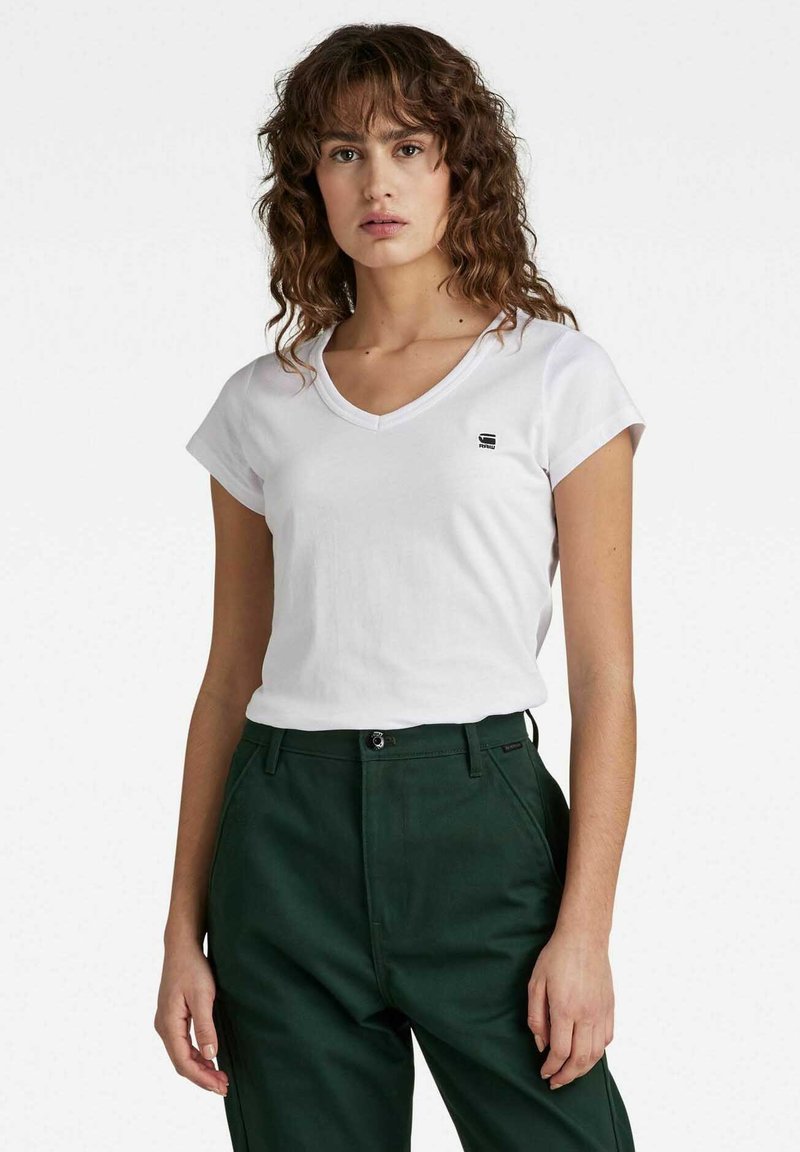 G-Star - EYBEN SLIM - Tricou basic - white, Extindeți