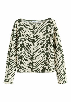 REGULAR FIT - SHIRRED LONG SLEEVE SLASH NECK . - Bluse - animal print