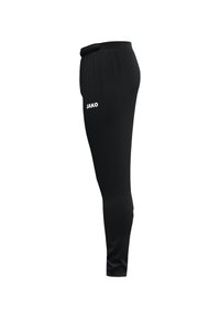 Schwarze Sporthosen mit einer figurbetonten Passform. Hergestellt aus glattem Material, mit einem elastischen Bund und einer Seitentasche. Logo auf der linken Seite.
