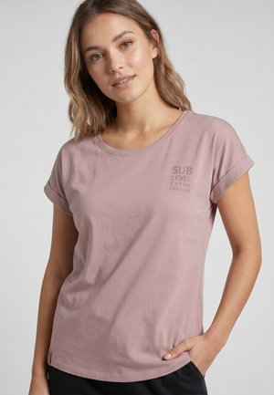 Sublevel, SUBLEVEL BASIC T-SHIRT MIT LOGO - T-Shirt print - middle rose