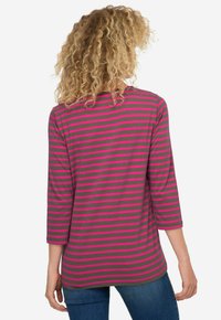 LAURASØN REGULAR FIT RINGEL RUNDHALS 3/4-ÄRMEL - Longsleeve - red