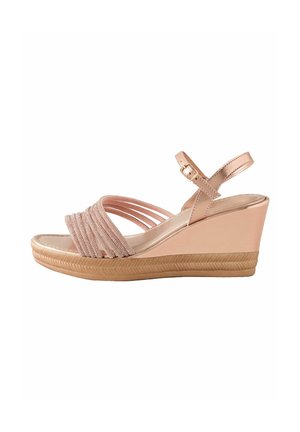 REGULAR FIT FOREVER COMFORT ROUND TOE ASYMMETRICAL BLING - Plateausandaler - rose gold