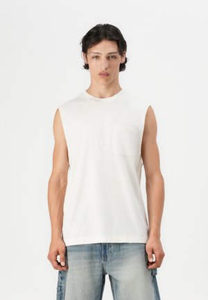Hollister Co. BOXY CUTOFF POCKET TANK SOLID - Top - off white